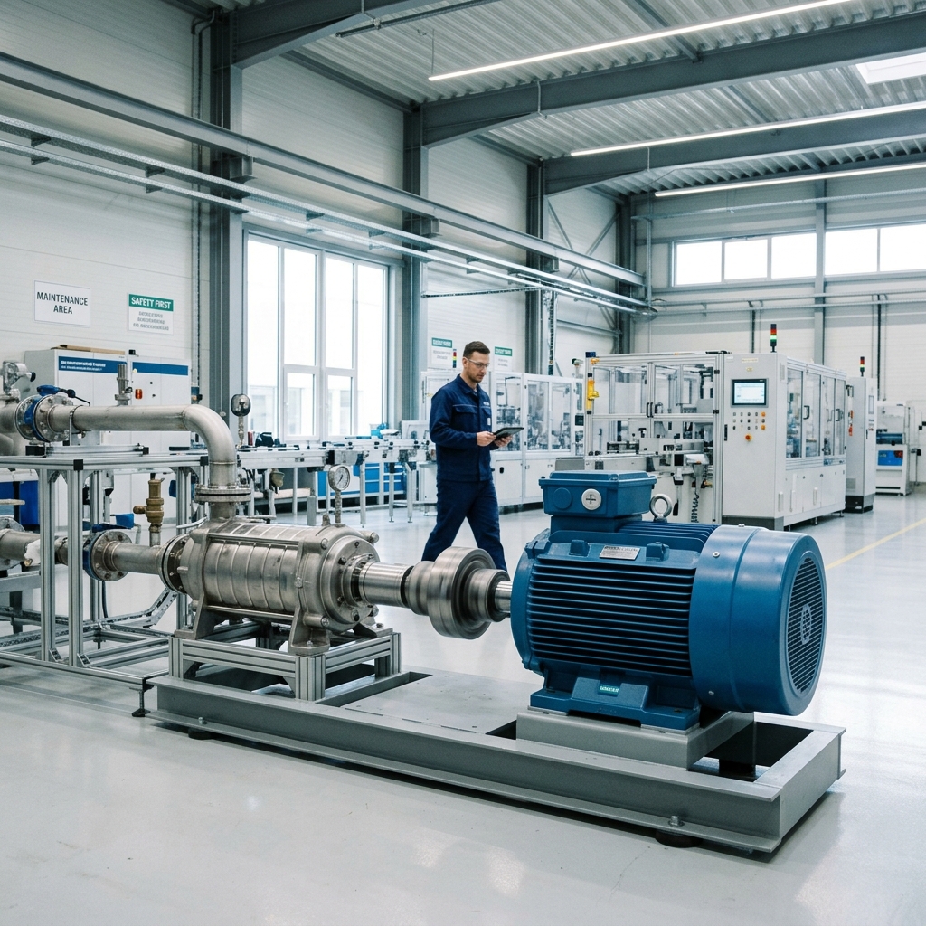 elektromotor vibriert in einer halle
